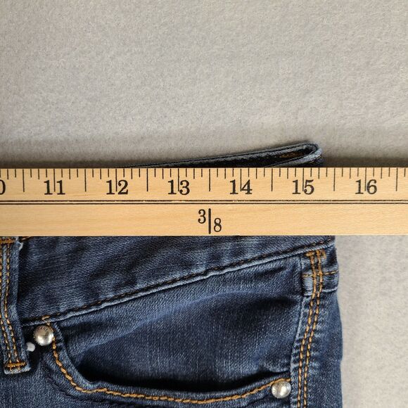 Express Women's Skinny Jeans Size 4 (30x31) Low Rise Dark‎ Wash Blue Denim Pants - Picture 8 of 11